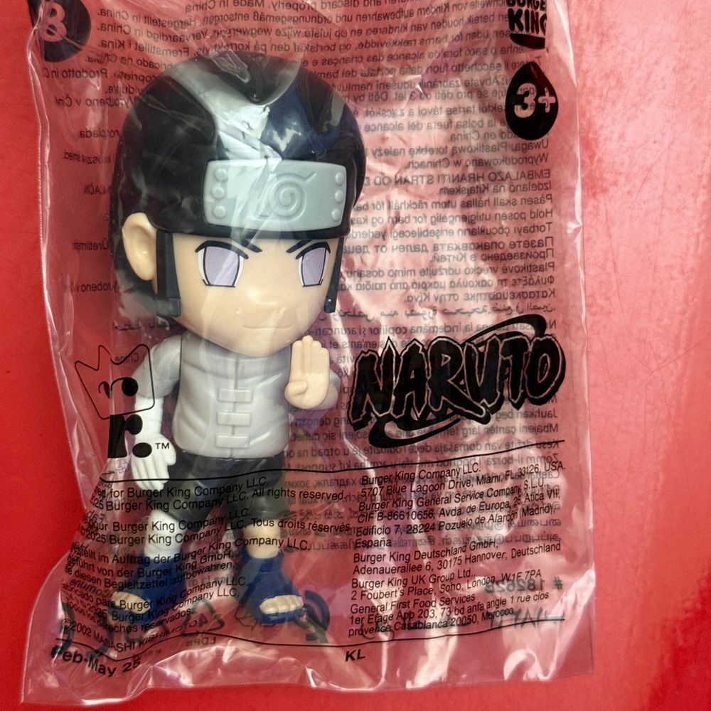 Naruto Neji Hyuga Figure with Headband Burger King toy 2025 new